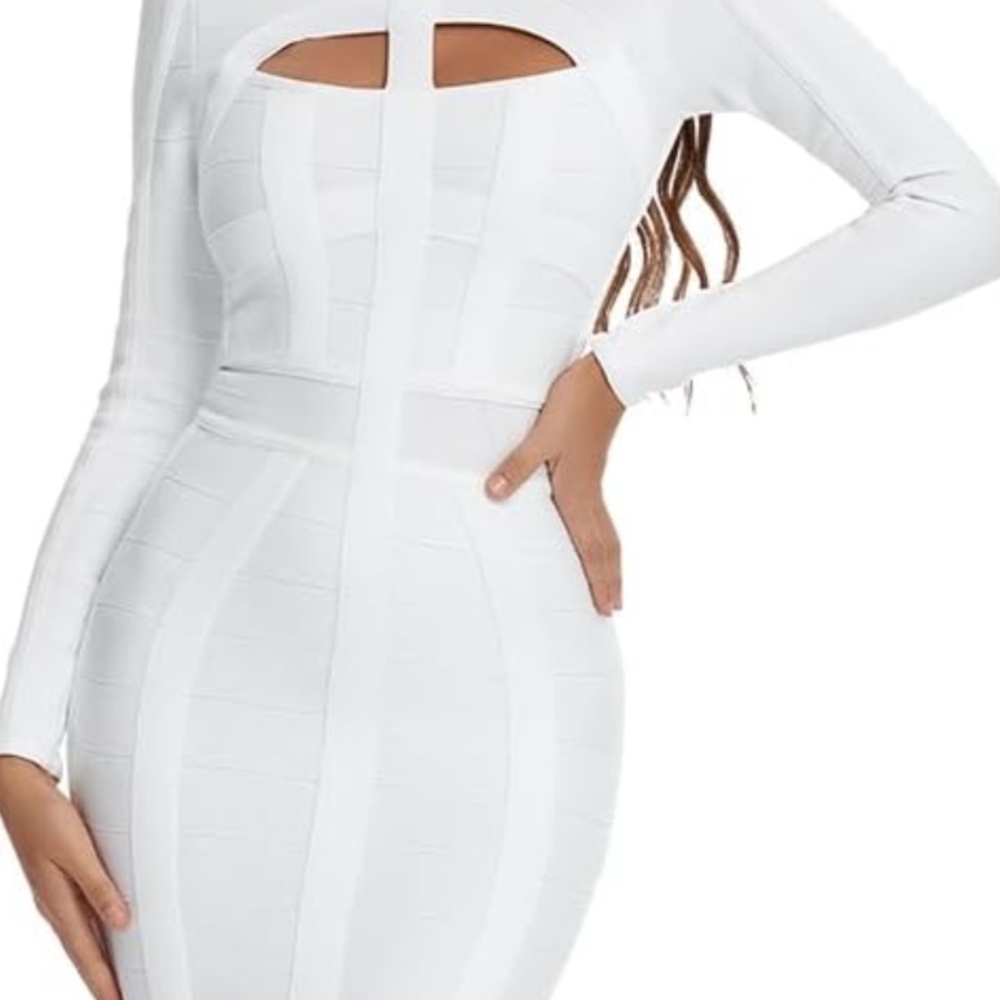 Elegant White Bodycon Dress